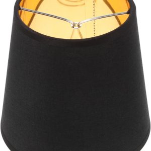 BESPORTBLE Black Fabric Lamp Shade for Desk, Floor, Wall Lamps, and Pendant Lights - 5.90 X 4.33 X 5.51 Inch Decorative Light Cover with Clip-on Design for Home Use