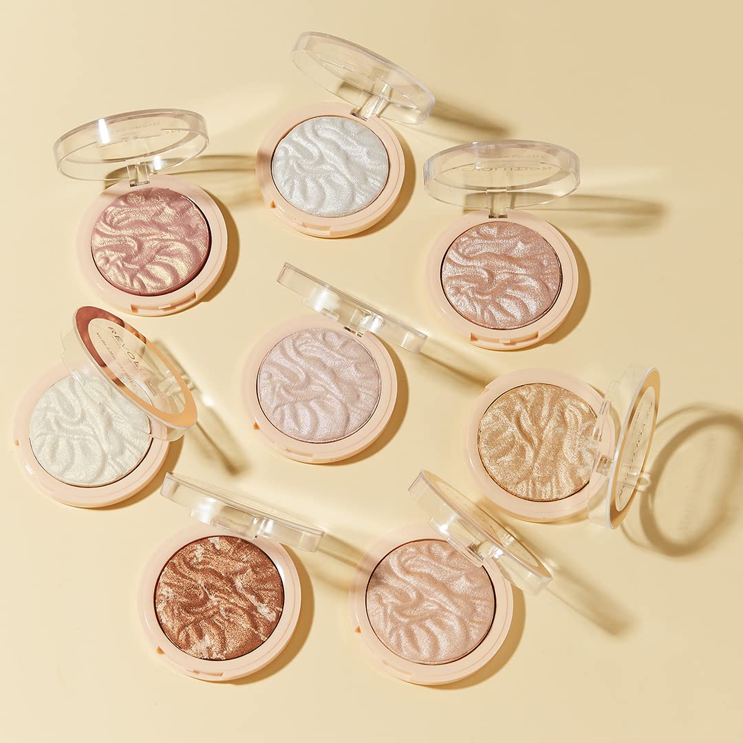 Revolution, Reloaded Pressed Powder Highlighter, Intensely Pigmented for a High Impact Dewy Finish, Just My Type, 0.22 Oz - Image 5