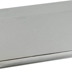 Reston Lloyd Rectangular Burner Cover, Steel, Set of 2, Stainless Look