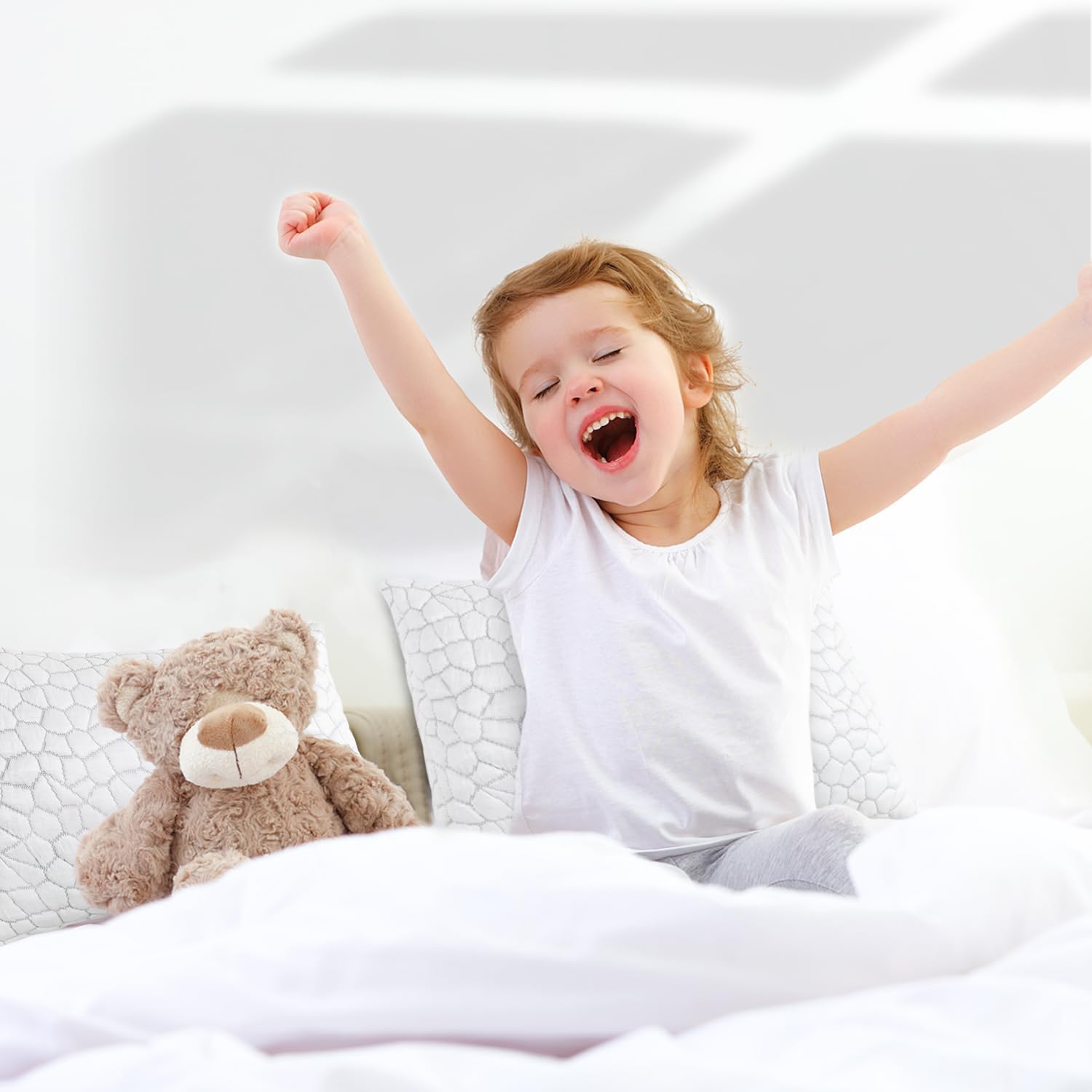 SUPA MODERN Cooling Bed Pillows for Sleeping 1 Pack Shredded Memory Foam Pillows Adjustable Cool Pillow for Side Back Stomach Sleepers Luxury Gel Pillows Toddler Pillow with Washable Removable Cover - Image 9