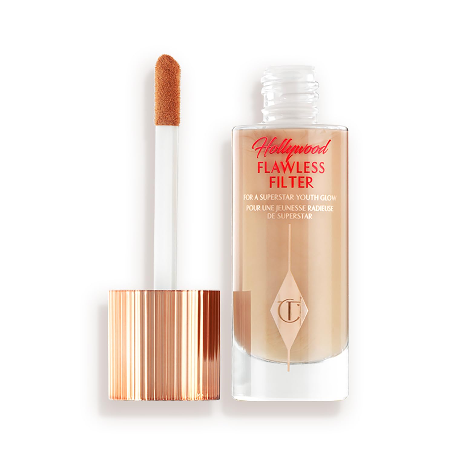 Charlotte Tilbury Hollywood Flawless Filter - Multi‑Use Makeup Primer, Complexion Booster & Illuminating Liquid Highlighter with Sheer Coverage - Smooths & Blurs Skin