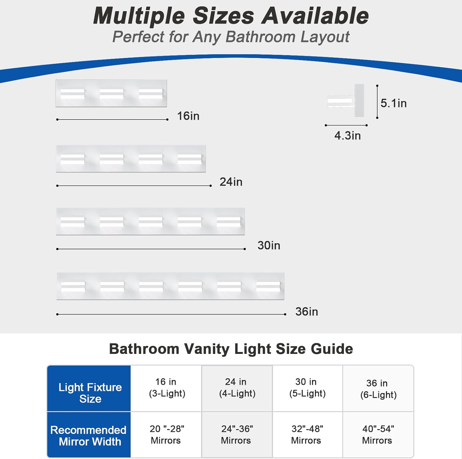 IZORRO LED Modern Bathroom Lights Fixtures(4-Light,Dimmable),Matte White Acrylic Wall Lighting,Vanity Lights for Bathroom Over Mirror - 6000k 24In (No Assembly Required) - Image 3