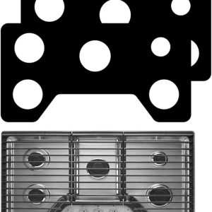 2 Pcs Ultra Thin 0.3mm Stove Top Protectors For Whirlpool Model WCG97US6DS 36Inch 5 burner Gas Range Cooktop Cover liner
