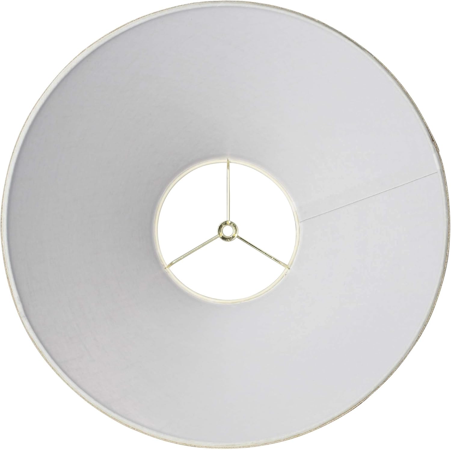 6" Top x 17" Bottom x 11 1/2" High x 11 1/2" Slant Lamp Shade Replacement Large Beige Brown Empire Round Rustic Farmhouse Western Fine Burlap Fabric Spider Harp Finial - Springcrest - Image 5