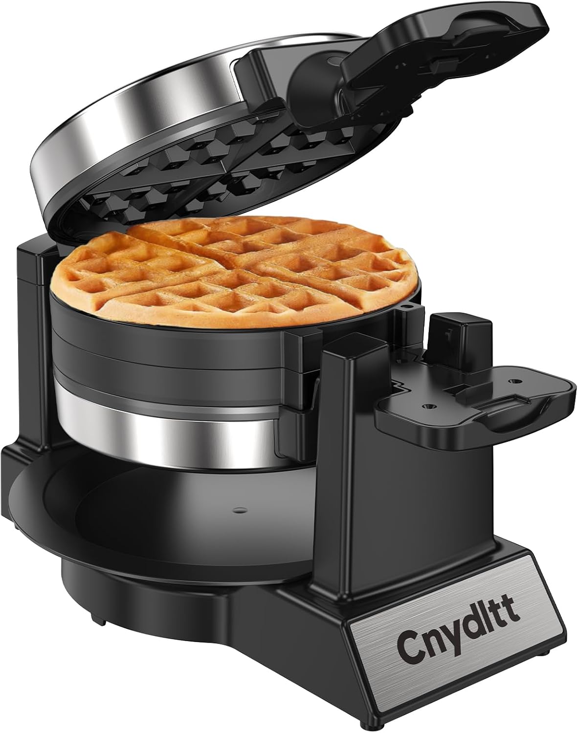 Double Waffle Maker, 1400W Rotating Belgian Waffle Iron with Nonstick Plates, 180° Flip, 8-Slice, Removable Drip Tray, Locking Lid & Cool Touch Handles, Stainless, Black - Image 7