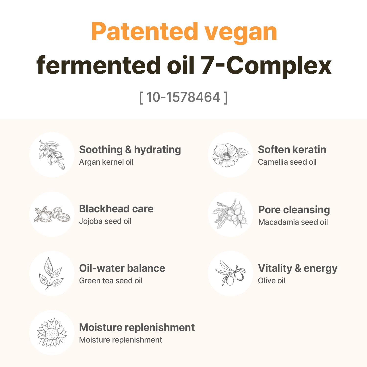 COSNORI 7-Complex Micro Active Cleansing Oil – Korean Vegan Facial Cleansing Oil, Fresh and Light Finish – Gentle Makeup Remover for Face, Hypoallergic, Fermented 7-Oil Complexes, 6.7 fl.oz. - Image 3