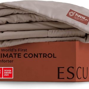 ESCURA Tw® Climate Control Comforter, Twin/Twin XL, German Patented PCM Down Alternative All-Season Design for Hot Sleepers & Night Sweats, Bamboo Lightweight Breathable Hypoallergenic Blanket