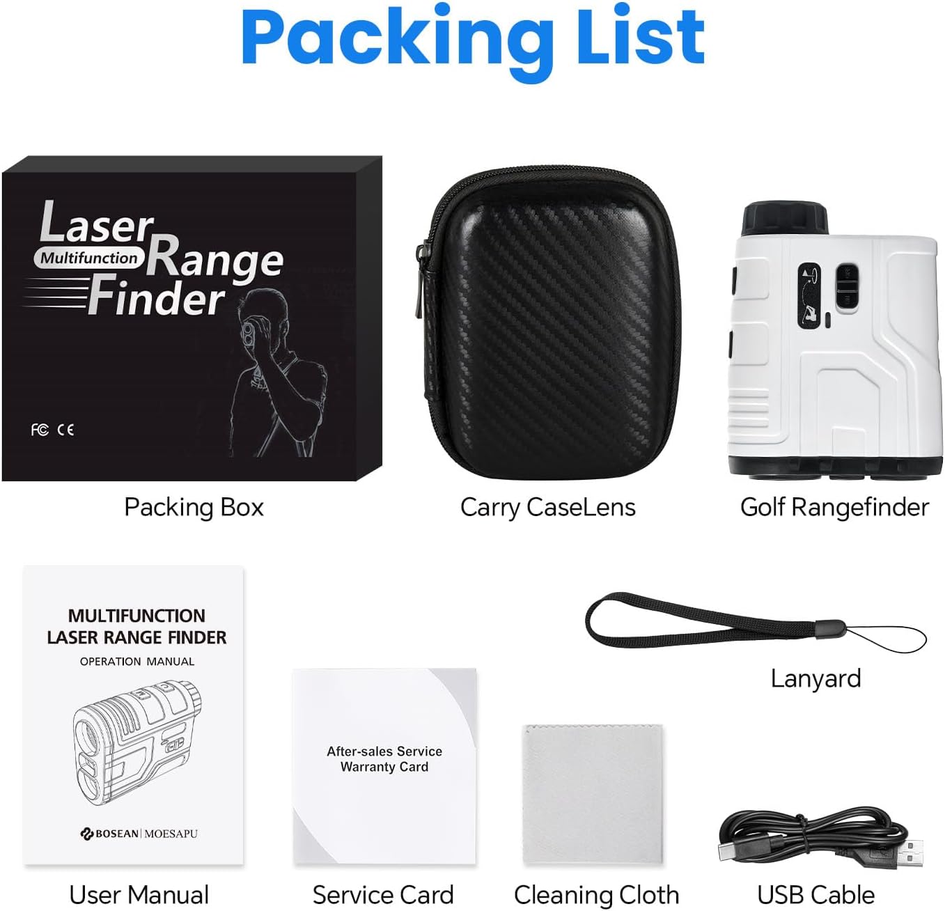 1200Yards Range Finder Golf with Slope, 7X Magnification Range Finder, Lightweight Portable Rechargeable Rangefinder, Flag Lock Vibration, Switch for Legal, Range Finders for Hunt/Golf Accessory - Image 8