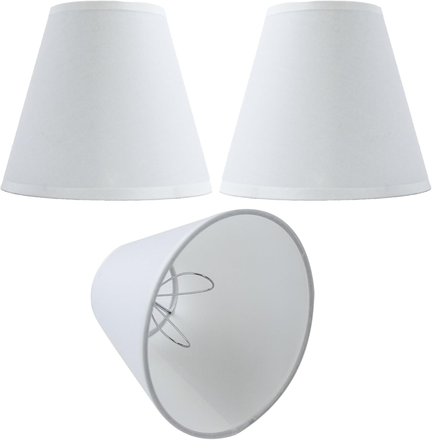small lamp shade chandelier shades set of 3，Fabric Lampshade for Wall Lamp，chandelier shades，small tadle lamps，For Cutting Edge bulbs, Clip-on Fitter Lampshade，3″ X 6″ X 5″