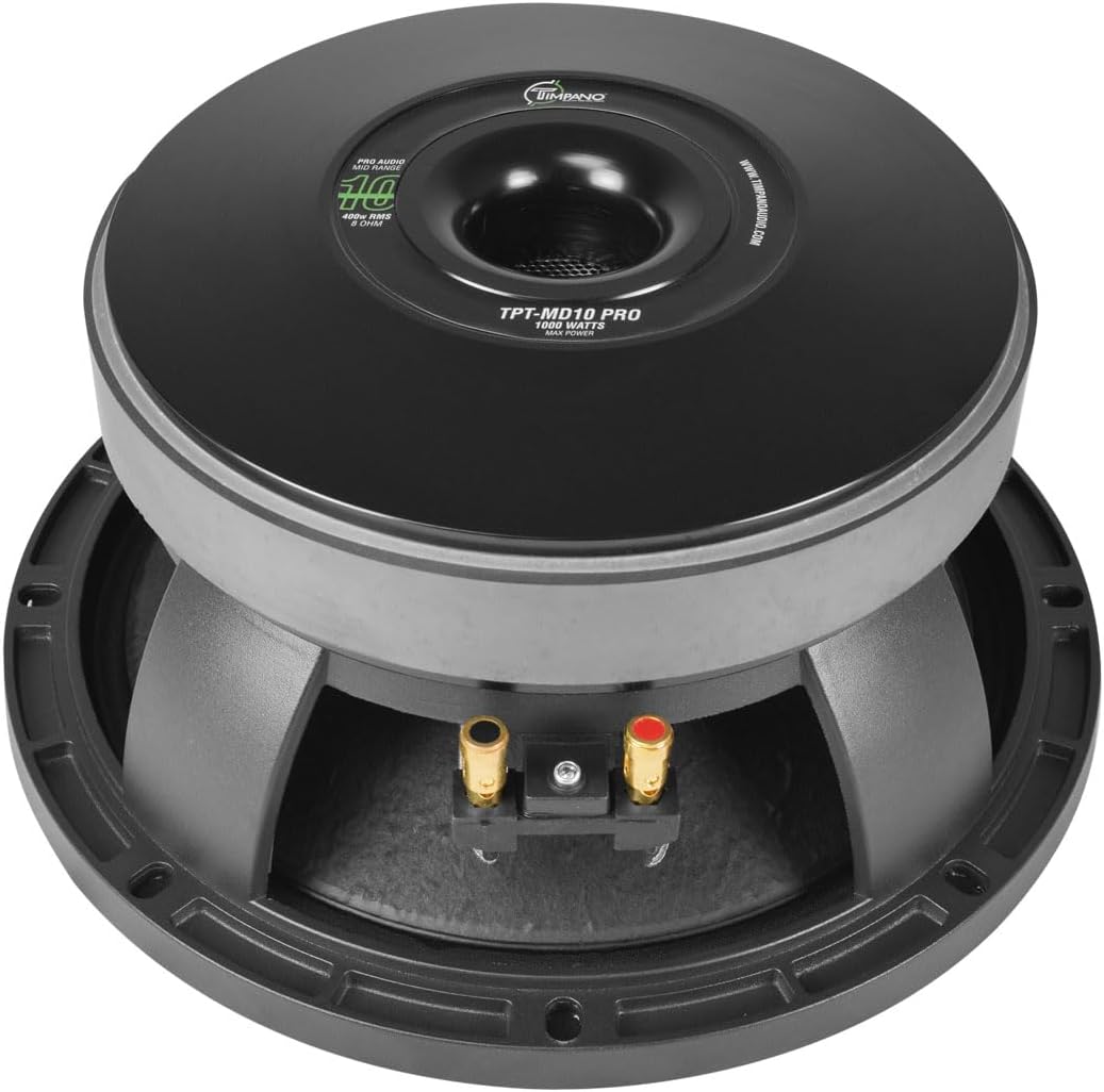 Timpano TPT-MD10 PRO 10" Midrange Speaker, 1000 Watts, 8 Ohm Loudspeaker 10 Inch Mid Range for Pro Car Audio (Single) - Image 3