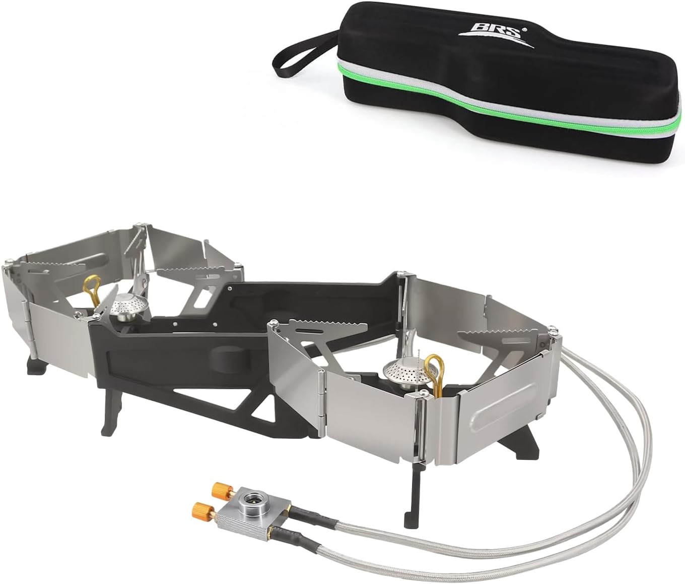 BRS-32 Portable Camping Stove, Foldable, Adjustable Control, and Carrying Case Included - Experience Hassle-Free Outdoor Cooking - Image 2