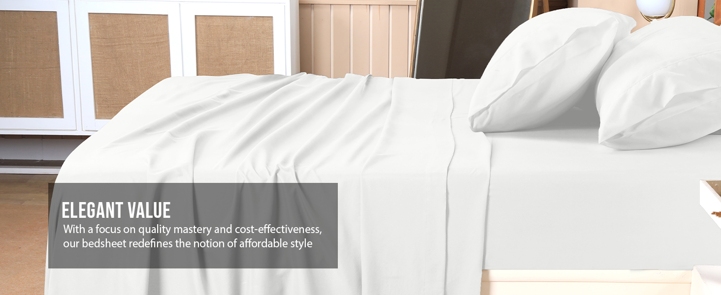 twin white sheet set