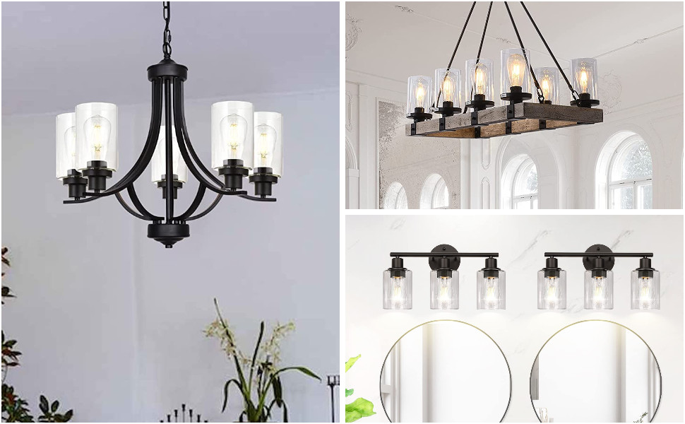 Cylinder Glass Shades Replacement Lampshade