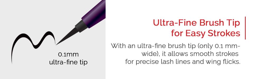 ultra-fine brush tip for easy strokes