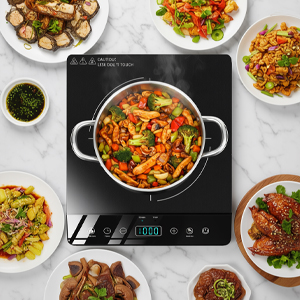 JollyOne 1800W Portable Induction Cooktop 1 Burner with Multi-Functional Touch Control