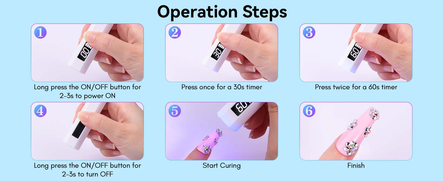handheld UV Nail lamp for gel nail polish