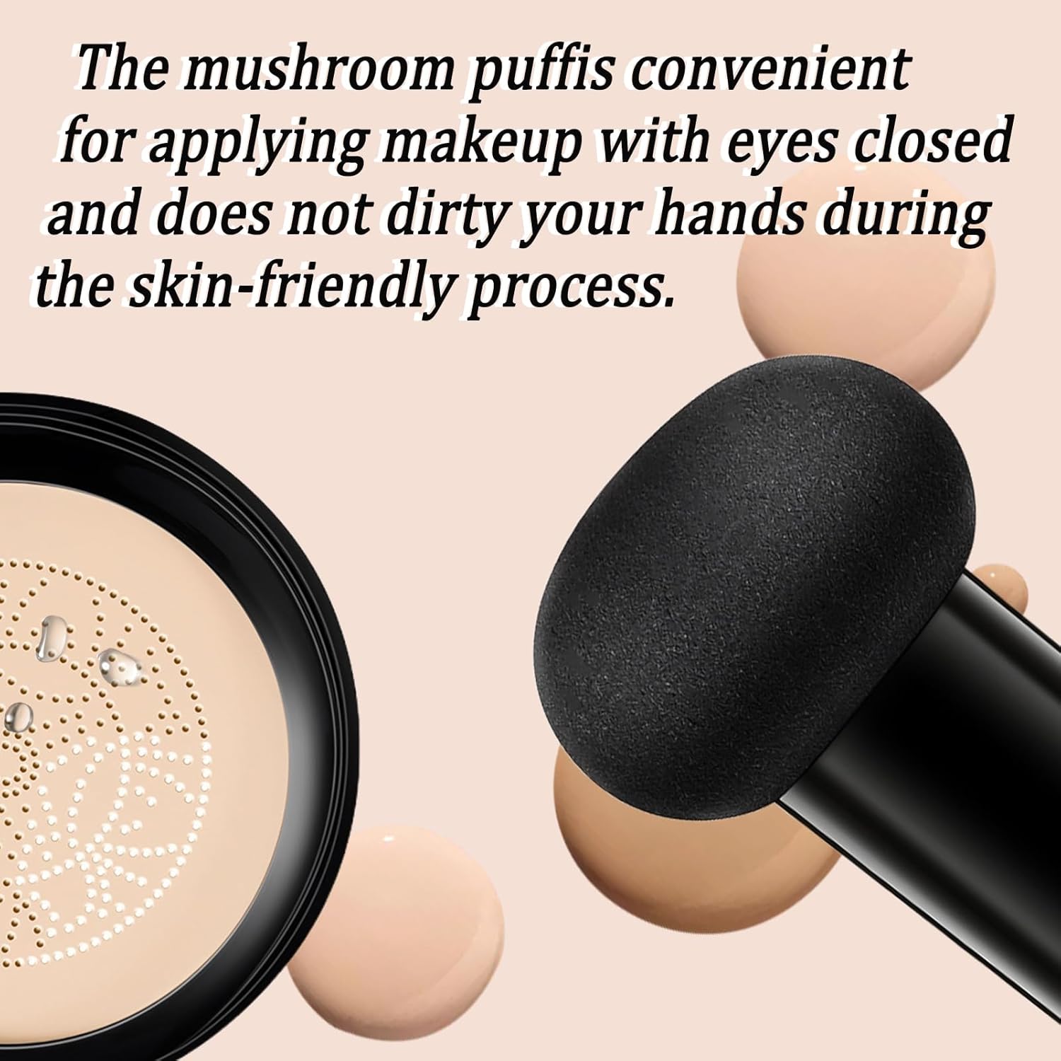 Foundation for Older Women | Ivory - for Fair Skin with Pink or Neutral Undertones | Mushroom Head Air Cushion CC Cream - BB Cream Foundation Makeup Moisturizing Concealer Long-Lasting Full Coverage - Image 7