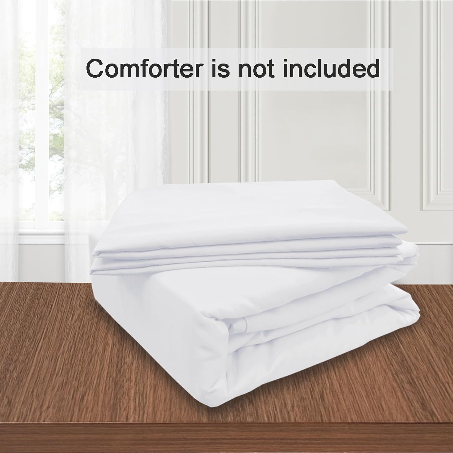 Mejoroom White Twin Duvet Cover Set - Soft and Breathable Twin Bedding with Zipper Closure, 2Pieces, 1 Duvet Cover (68x90) and 1 Pillow case(20x26) - Image 5