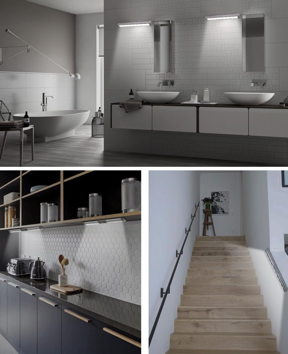 Joyzy Automatic Motion Sensor Closet Lights with Eye-Protection Design Closet Lighting, LED Rechargeable Cabinet Light Battery Operated Wardrobe Light for Wireless Pantry Sink (80Lumen, 6000k 80+CRI) - Image 7