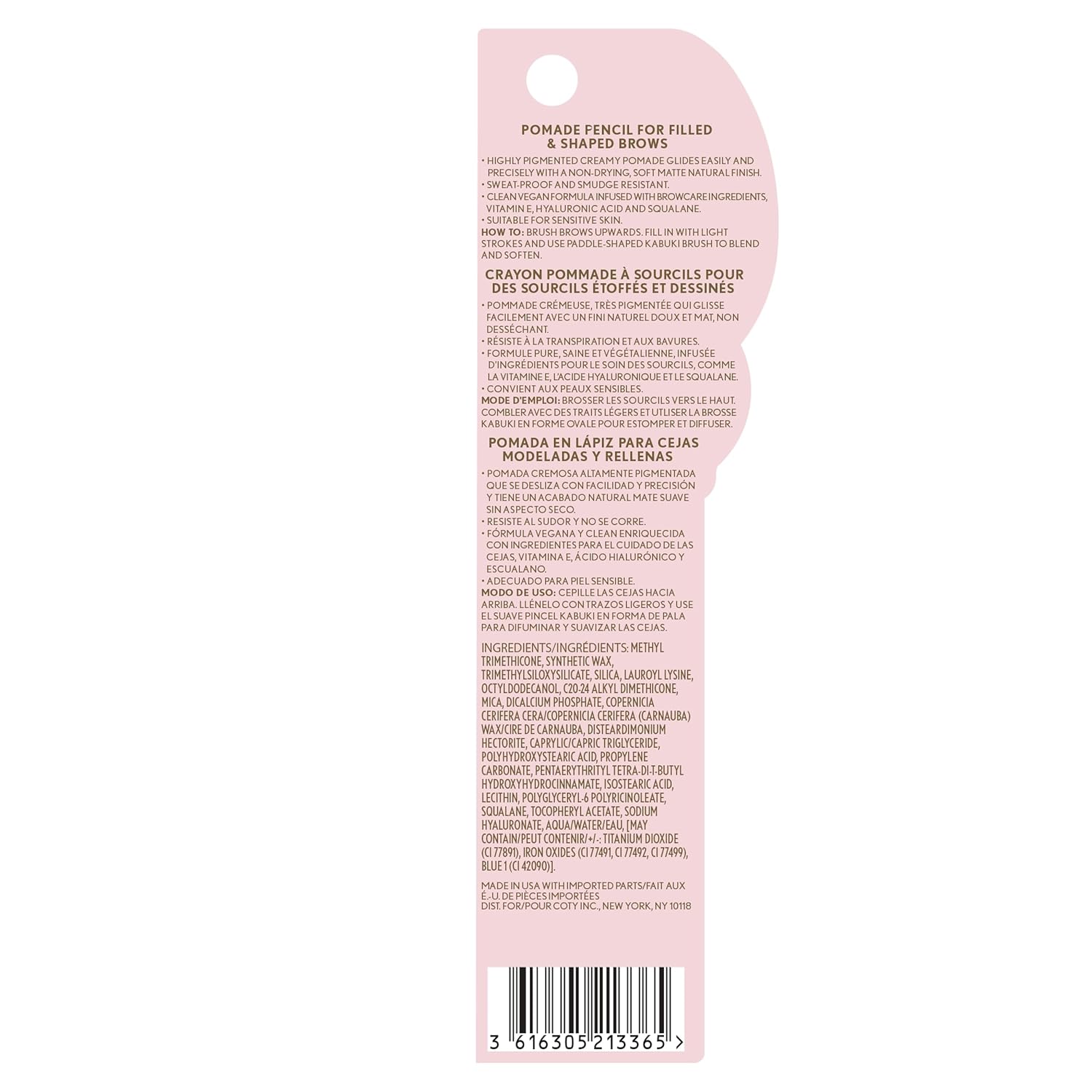 Covergirl Clean Fresh Brow Filler Pomade, 400 Soft Brown, Eyebrow Pencil, Ultra-Precise Tip, Creamy Formula, Highly Pigmented, Soft Matte Finish, Vegan Formula, 0.007oz - Image 8