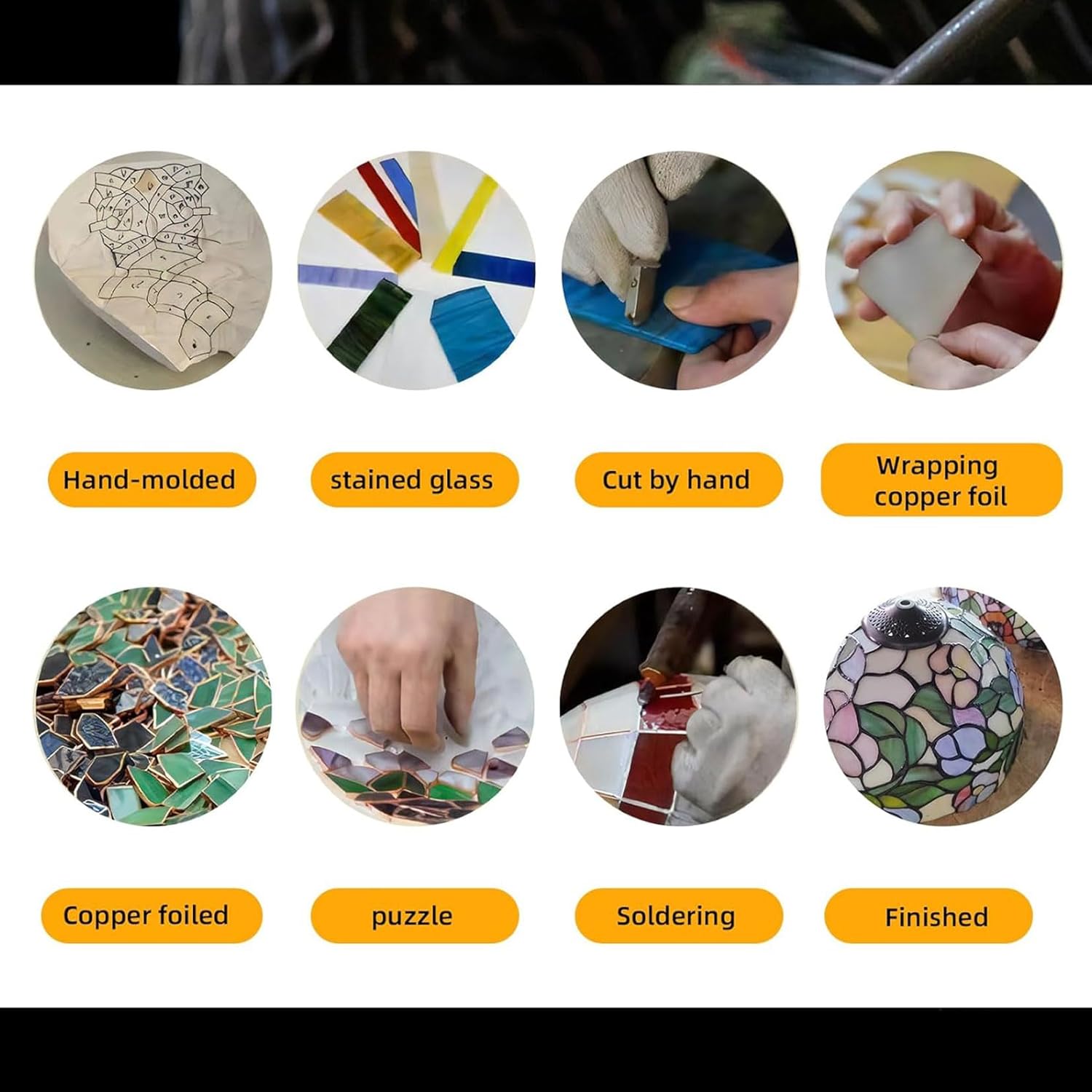 18 Inch Dragonfly Lamp Shade Replacement Only Tiffany Style Stained Glass Lampshades, Vintage Handmade Light Cover, Accessories for Table Lamp Pendant Light Floor Lamp,Green - Image 5