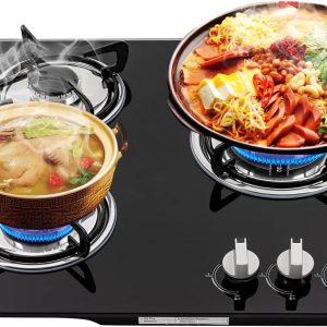 Built-in Gas Cooktop,3 Burners Gas Stovetop,NG Cooktops with Glass panel,countertop with Auto Shutoff, Hob for kitchen