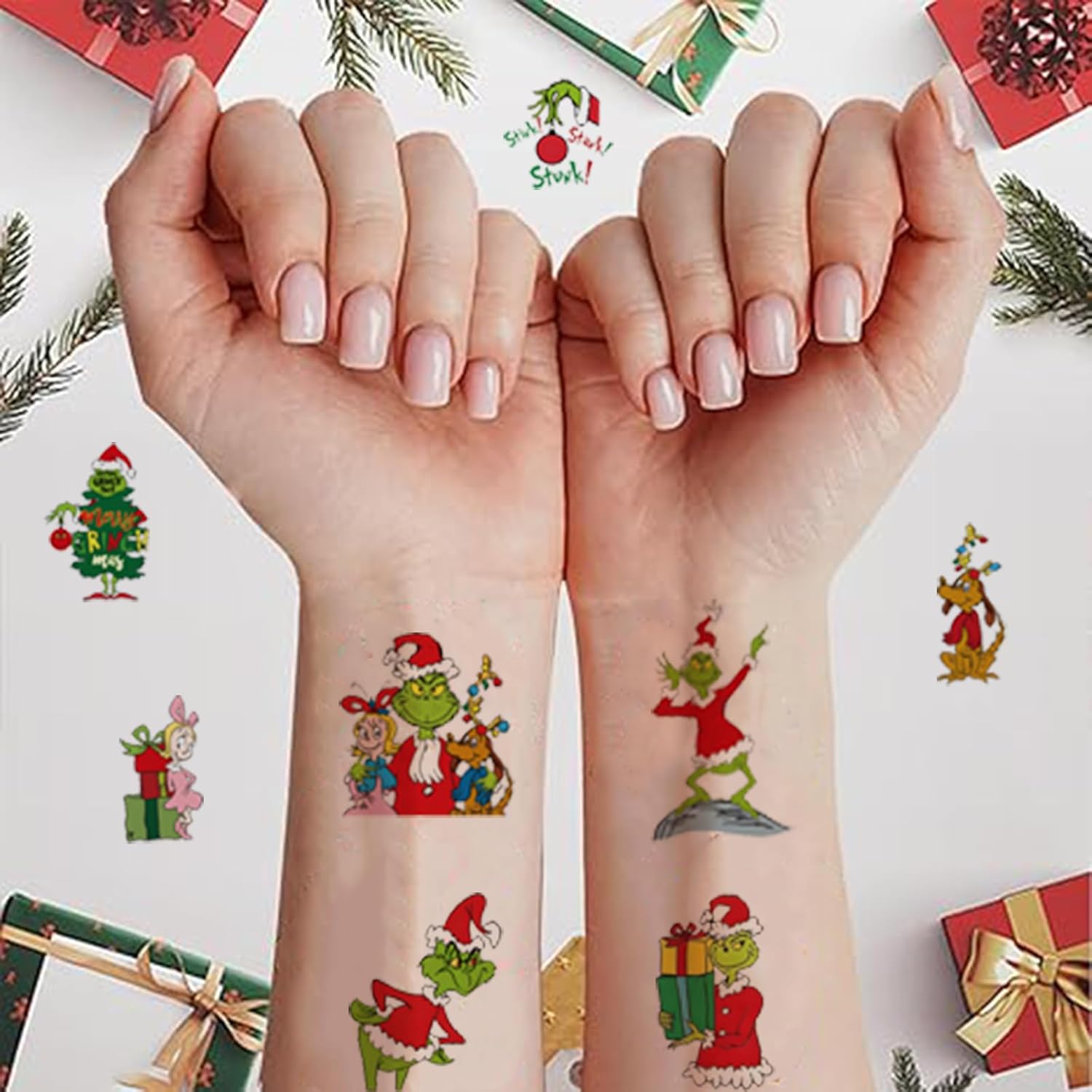 Christmas Temporary Tattoos for Kids - 60 Sheets Christmas Tattoo Stickers for Crafts - Xmas Stocking Stuffers Party Favors for Christmas Decorations Party Supplies - Image 3