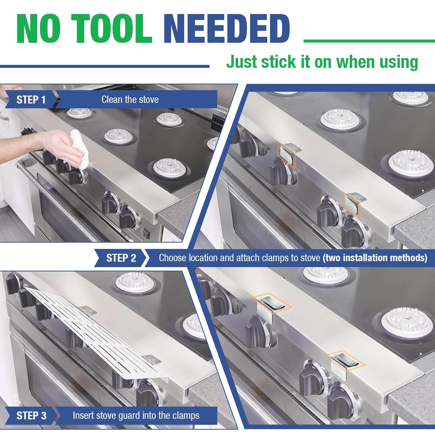 Adjustable Child Safety Stove Guard - Heavy-Duty Heat- Resistant Child Proof Stove Guard That Protects from Burns and Scalds 17”-34” - Image 4