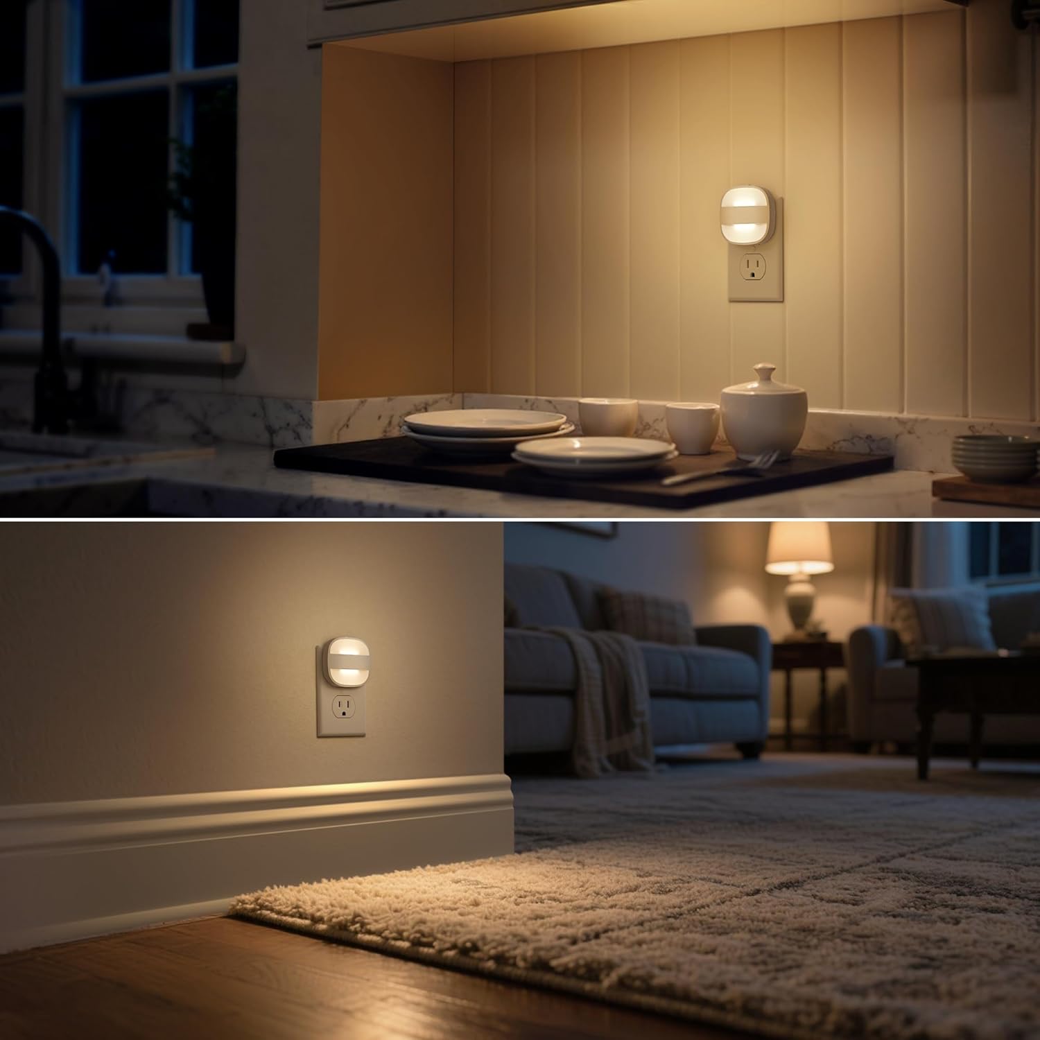 DORESshop Led Night Lights Plug Into Wall, 4 Packs Plug in Night Light Portable Dimmable Mini with Dusk to Dawn Sensor, 3000K Foldable Plug Nightlight Adjustable Brightness for Bedroom, Stairs,Hallway - Image 7