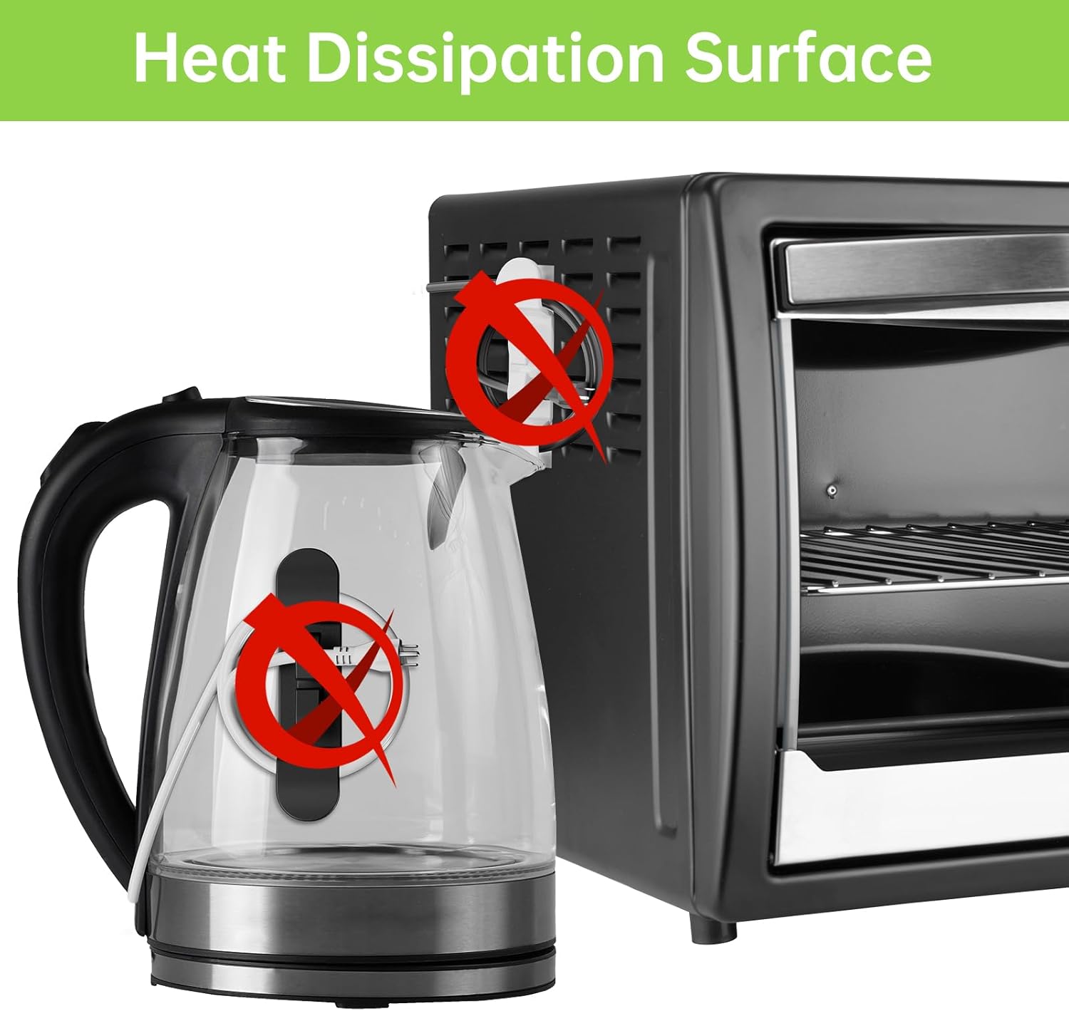 6PCS Cord Organizer for Appliances, Upgraded Kitchen Appliance Cord Wrap, Cord Holder Stick on Pressure Cooker, Coffee Maker, Air Fryer and Blender(3 Black + 3 White) - Image 7