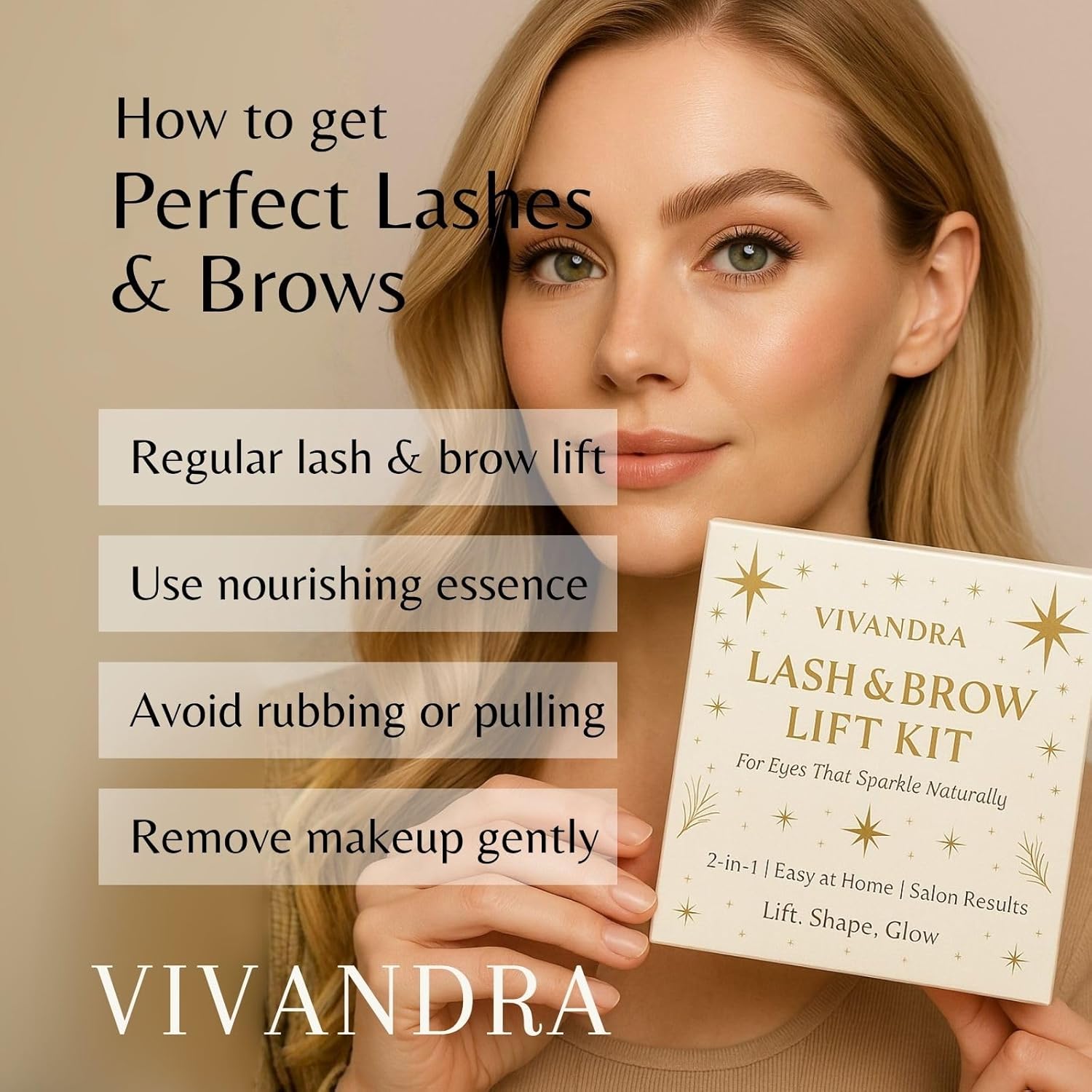 2-IN-1 Lash Lift & Brow Lamination Kit – Professional Kit for Fuller Brows & Long-Lasting Curled Lashes, Salon-Quality Eyelash Lift & Eyebrow Lamination DIY at Home with Easy Instructions - Image 8