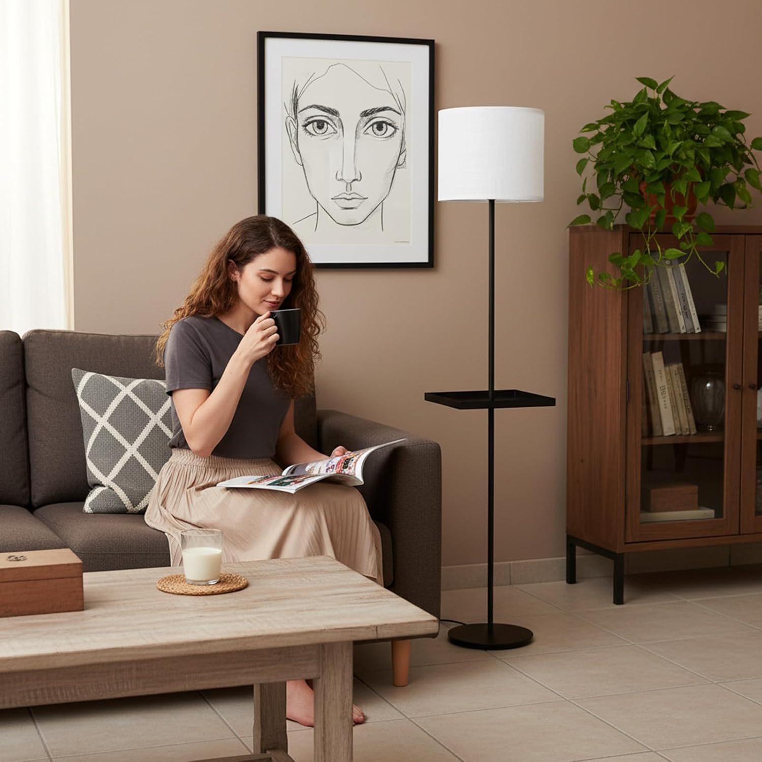 2PCS Table Lamp Shades, Drum Lamp Shades 8.66" Top X 8.66" Bottom X 7.87" High Lamps Shade Handcrafted Chandelier Shade for Table and Floor Lamps, Pendant Light, Easy Assembly - Image 7