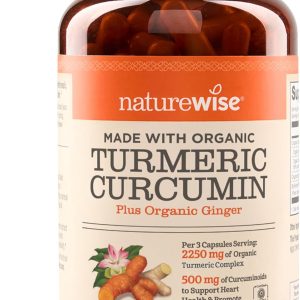 NatureWise Curcumin Turmeric 2250mg - 95% Curcuminoids & BioPerine Black Pepper Extract for Advanced Absorption - Daily Joint and Immune Health Support - Vegan, Non-GMO, 180 Count[60-Day Supply]