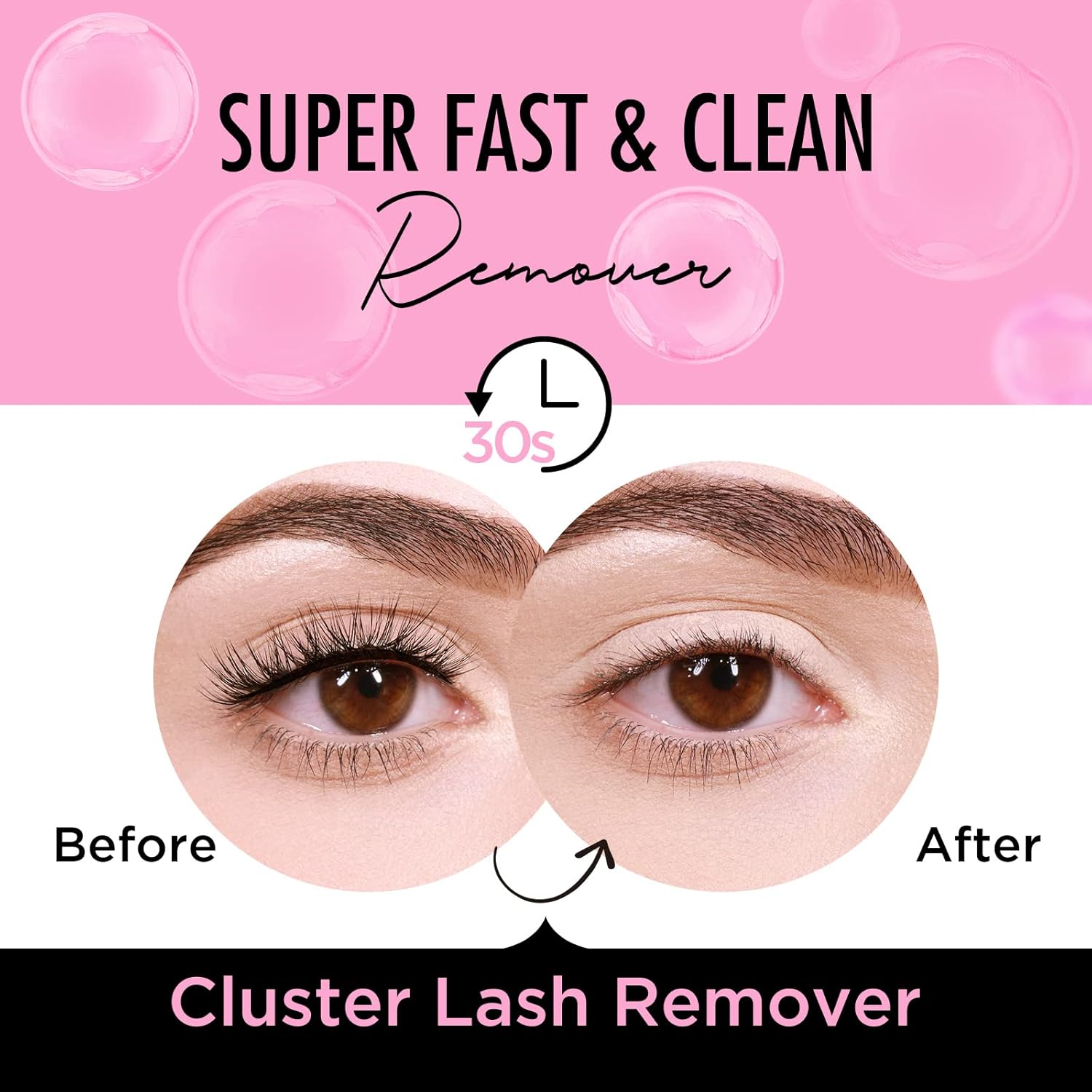 BEPHOLAN Cluster Lash Glue Remover 100ml, DIY Eyelash Extension Remover, Bond & Seal Adhesive Self Use, for Sensitive Eyes, Eye Makeup & Mascara Remover - Image 7
