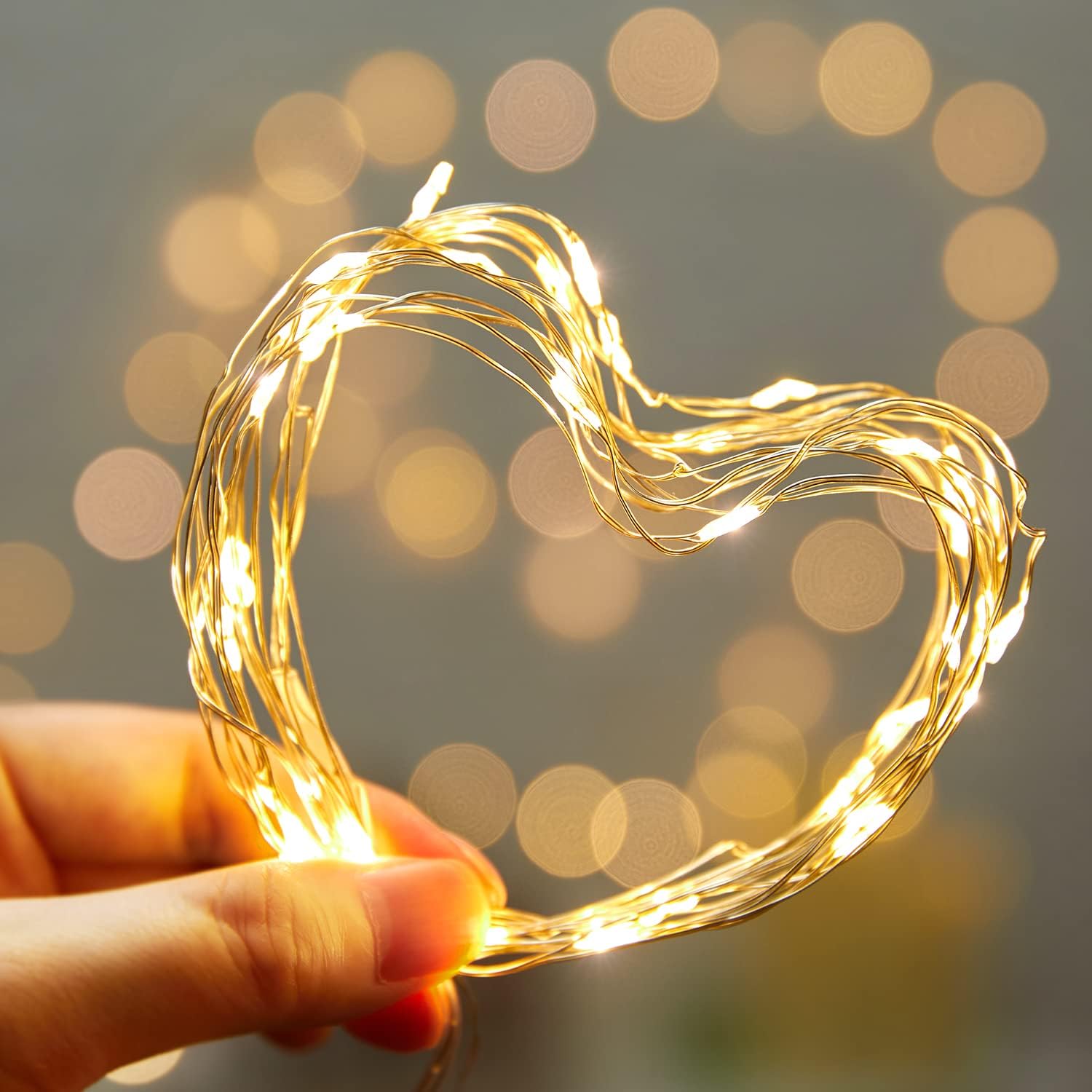 5 Pack Fairy Lights Battery Operated, 7 Feet 20 Led String Lights with Timer, Waterproof Firefly Lights on Silver Wire for Home Party Wedding Christmas Decorations, 6 Hours on/18 Hours Off, Warm White - Image 2