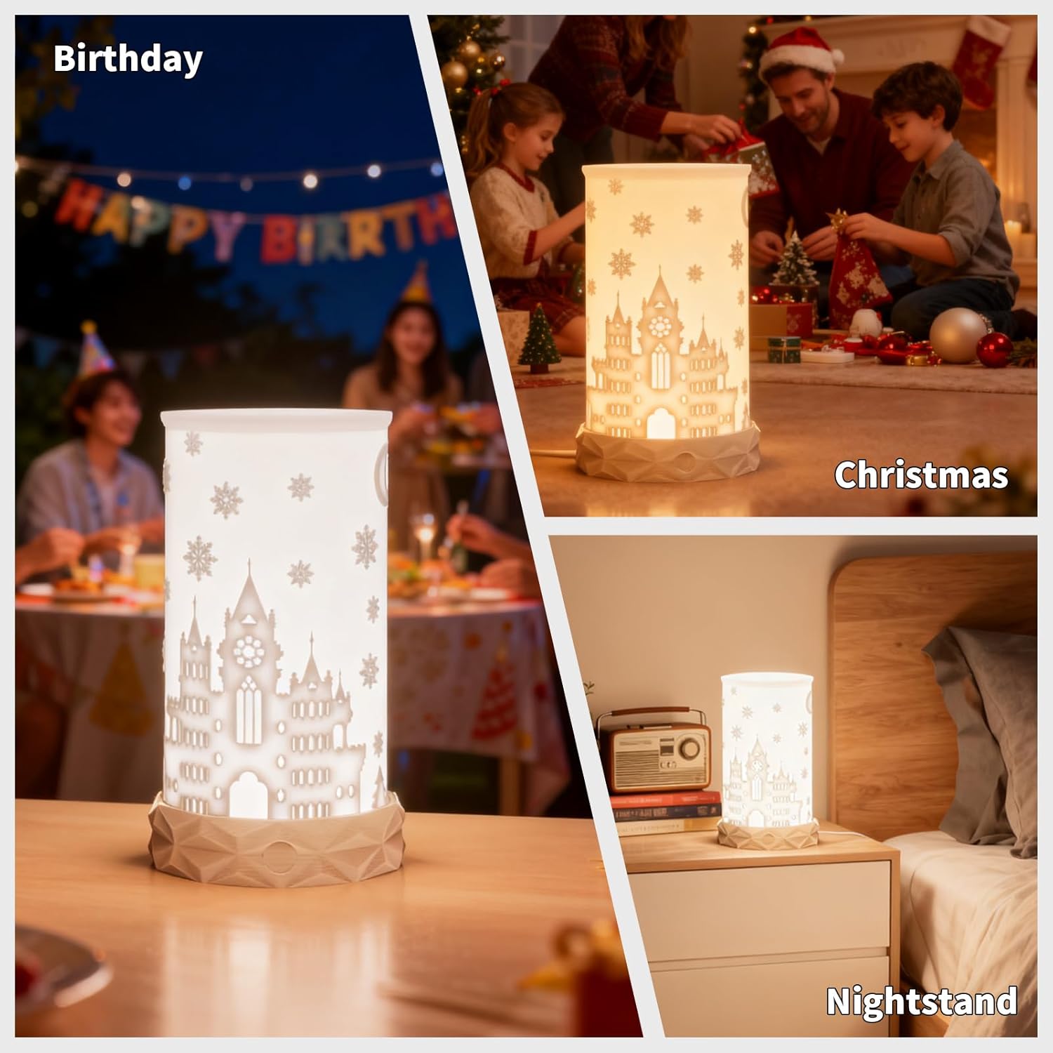 Indoor Battery Operated Table Lamp, 1500mAh Rechargeable Bedside Lamp 3 Color Temperatures with Rotatable Lampshade, USB C Charging Touch Control Nightstand Lamp for Bedroom, Dinning Room, Dorm - Image 5