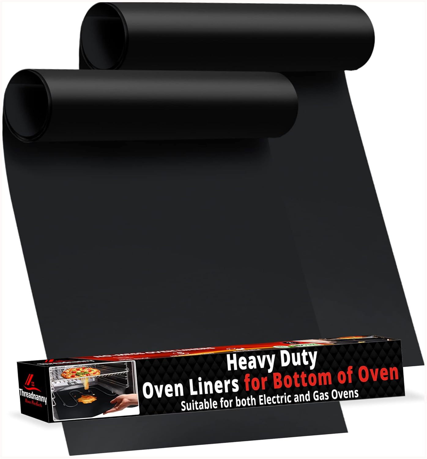 2 Pack Large Thick Heavy Duty Non Stick Teflon Oven Liners Mat, 17″x 25″ BPA and PFOA Free, for Bottom of Electric Oven Gas Stove and Microwave Charcoal or Gas Grills