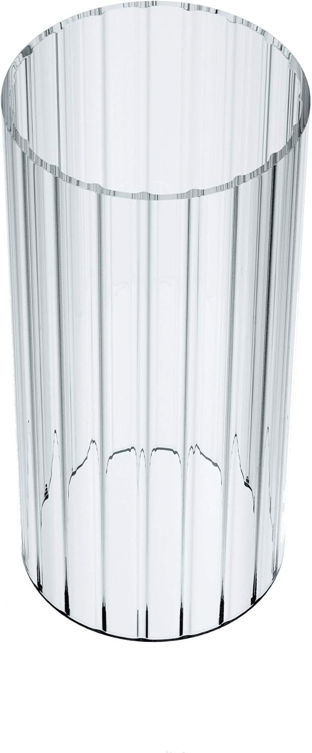 Glass Shade Straight Cylinder Glass Lamp Shade Replacement with Multiple Effects (Stripe Straight Cylinder)