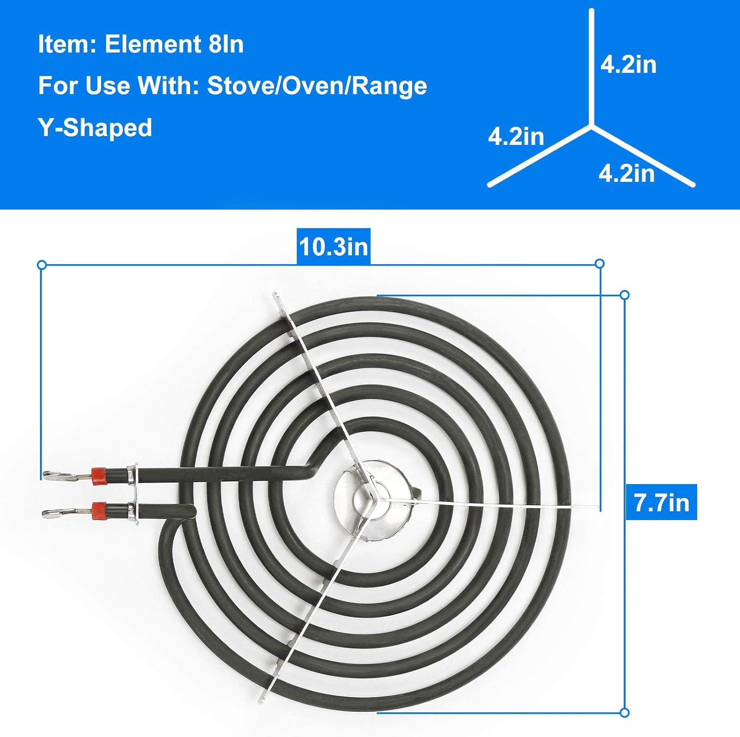 8" WB30T10074 Electric Range Burner for GE Hotpoint Stove Oven Coil Surface Heating Element Replace CH30T10074 S30T10074 PS243922 AP3186376 by APPLIANCEMATES