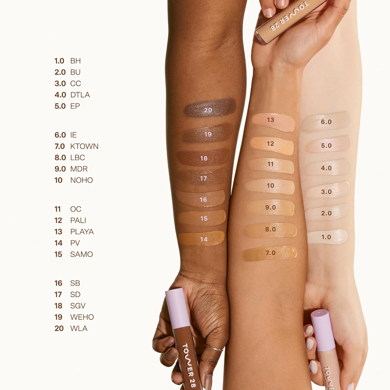 Tower 28 Beauty Swipe Serum Concealer - Hydrating Buildable Medium-Coverage Concealer with Skincare Benefits for Sensitive Skin - Shade 4.0 DTLA, Light with Cool Undertones, 0.22 Fl Oz - Image 3