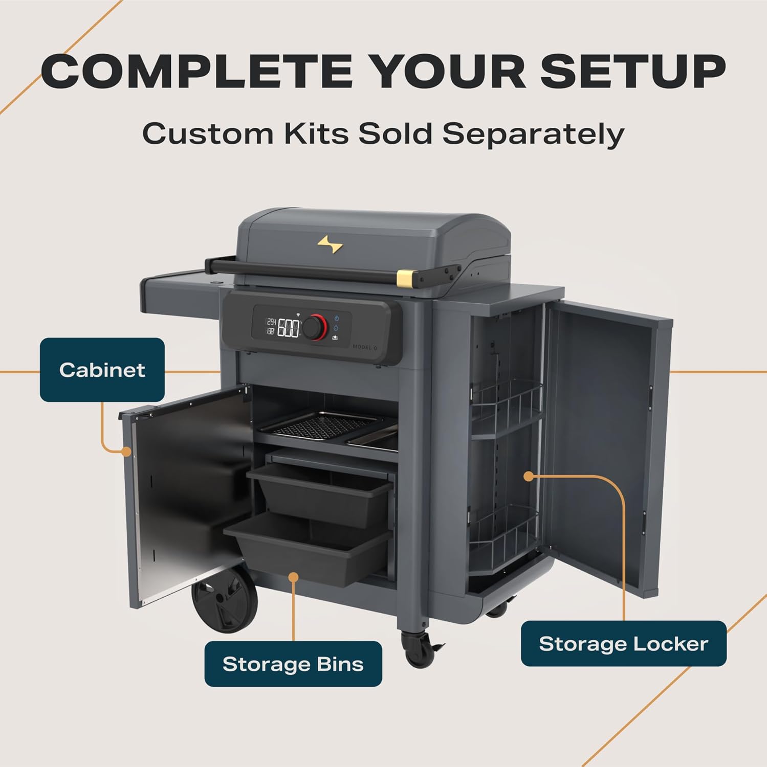 Current Model G Dual Zone Grill, Smart Electric Outdoor Grill with 200°F to 700°F Range for Searing & Roasting, Digital Precision, Independent Heat Zones, Apartment-Friendly & Weather-Resistant - Image 9