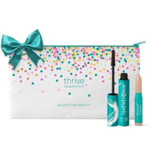 Thrive Causemetics Award-Winning Duo Kit, Makeup Gift Set for Women, Liquid Lash Extensions Mascara (Brynn - Rich Black), Mini Brilliant Eye Brightener Eyeshadow Highlighter Stick (Stella)
