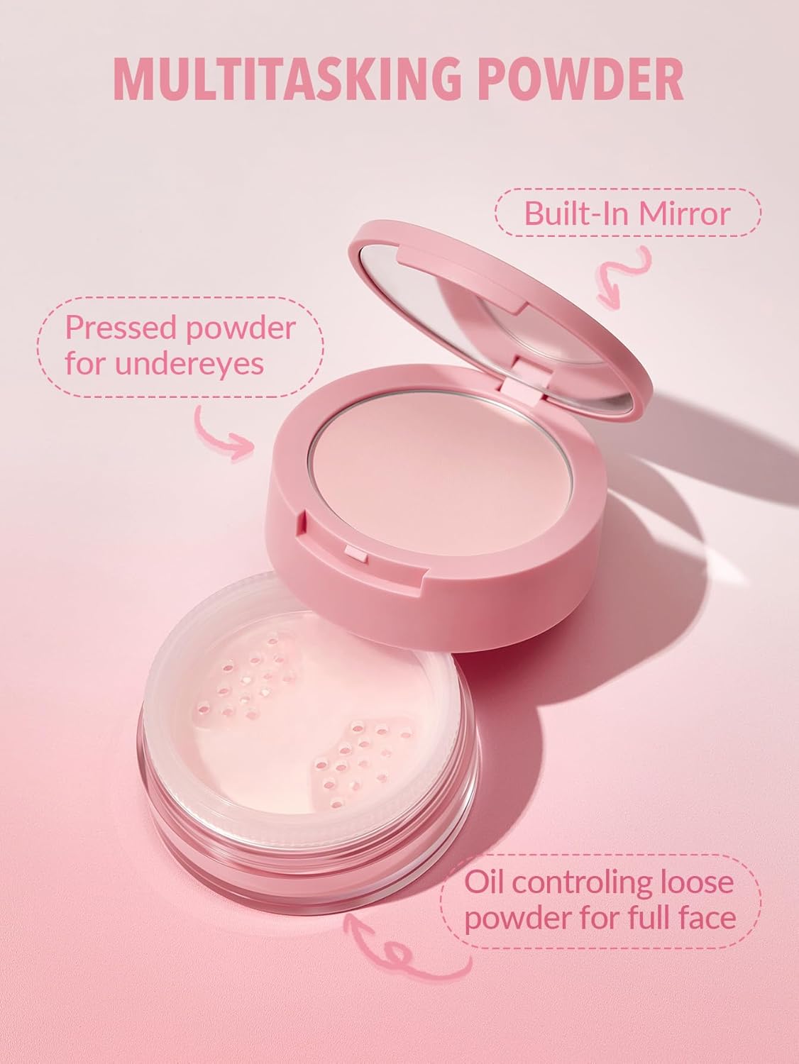 SHEGLAM Insta-Ready Face Powder Loose Under Eye Setting Powder-Bubblegum - Image 5