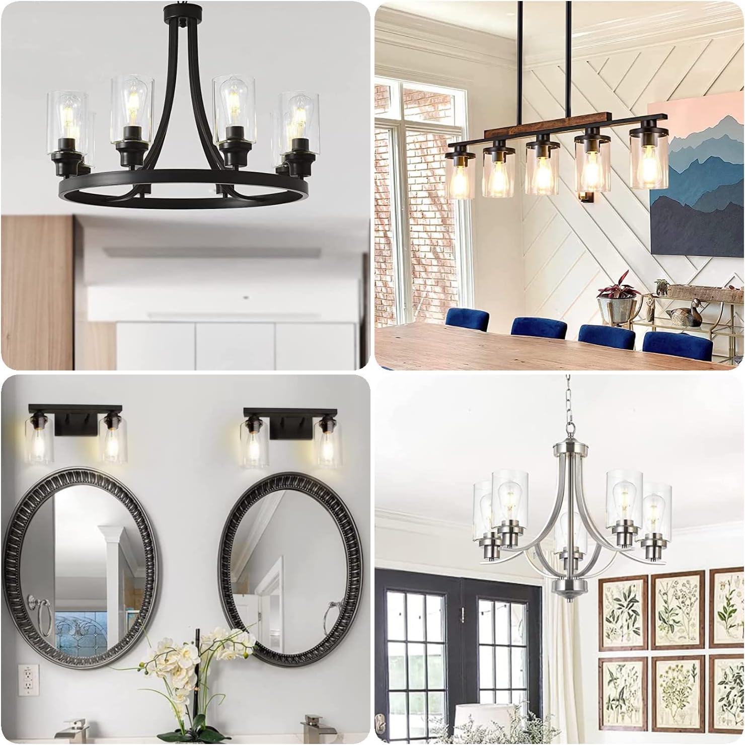 Clear Glass Shades Replacements 3-Pack Shade Cover Globes for Light Fixtures - Image 6