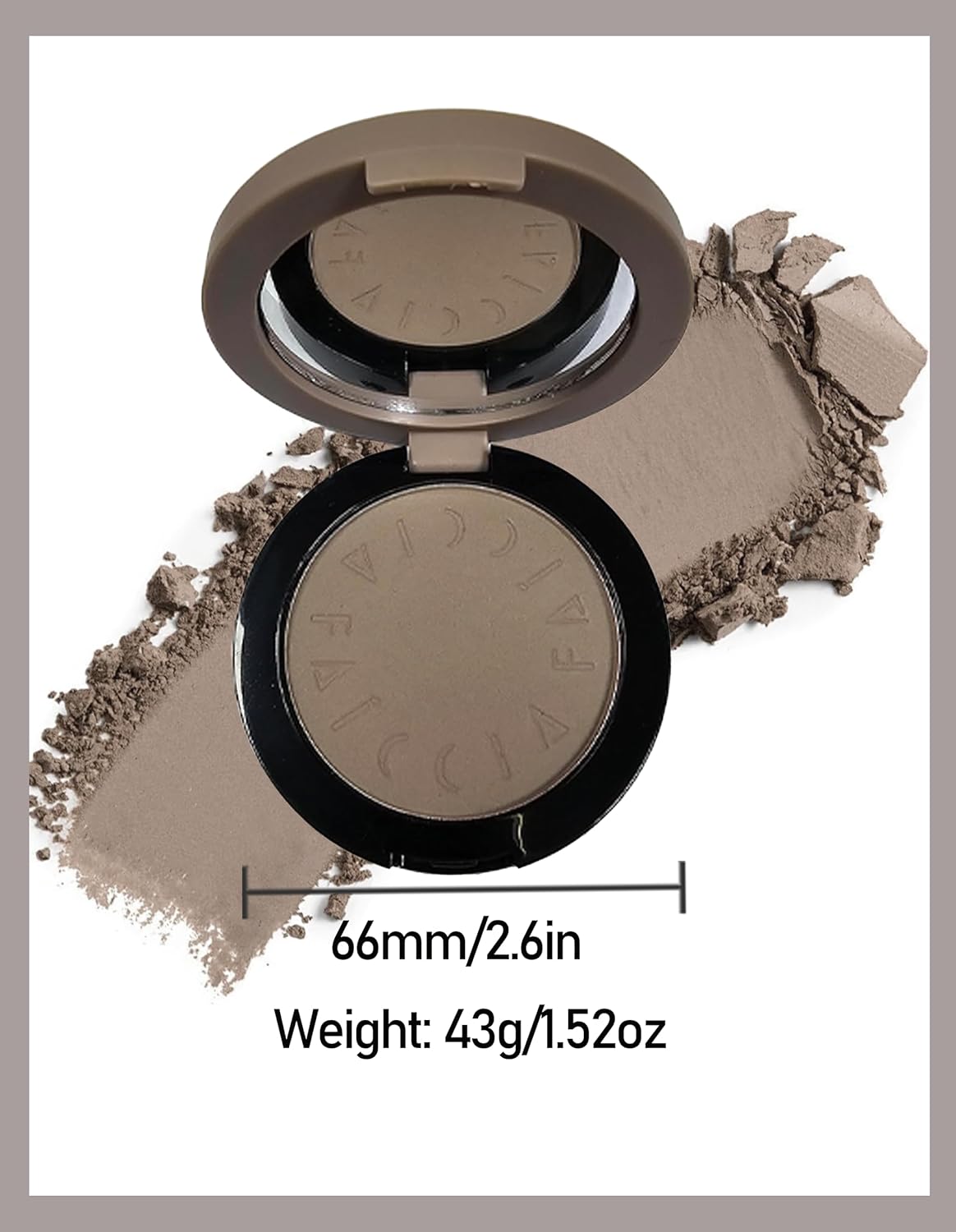 Cool Toned Contour Palette with Mirror, Taupe Grey Contour Powder for Fair Pale Light Cool Toned Skin, Nose Contouring Bronzer Powder with Face Brush - Image 8