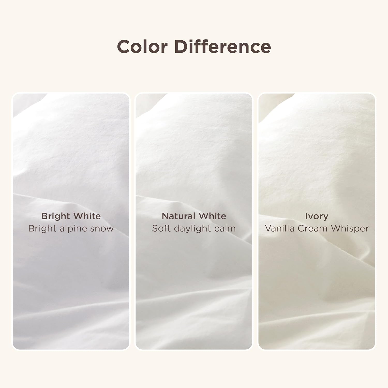 Bedsure 100% Washed Cotton Duvet Cover Queen Size - Natural White Minimalist Cotton Duvet Cover Linen Like for All Seasons - GentleSoft™ Plain Simple Bedding (Natural White, Queen, 90"x90") - Image 6