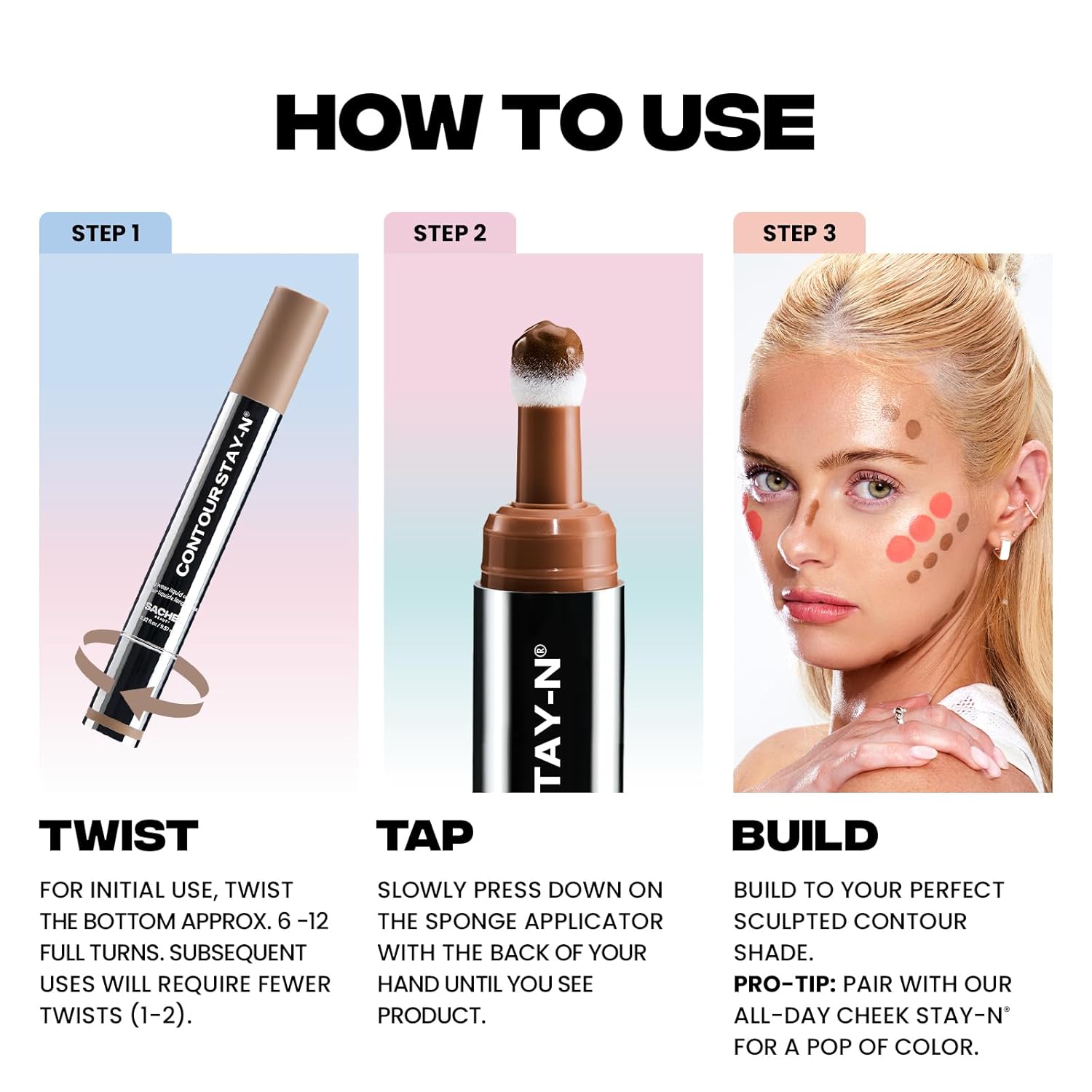 Sacheu Liquid Contour STAY-N Long Wear Cream Contour Makeup — Long Lasting, Blendable, & Lightweight Formula — Vegan & Cruelty-free, Giving Iconic - Image 5