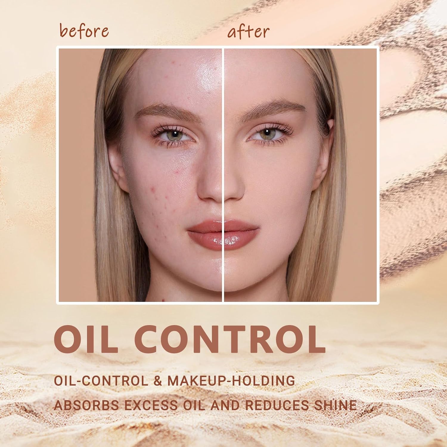 Oil Control Face Pressed Powder,Matte Smooth Flawless Setting Powder Makeup,Waterproof Long Lasting Finishing Powder,Cruelty Free Lightweight Face Cosmetics,0.35Oz (#2-NATURAL BEIGE) - Image 3