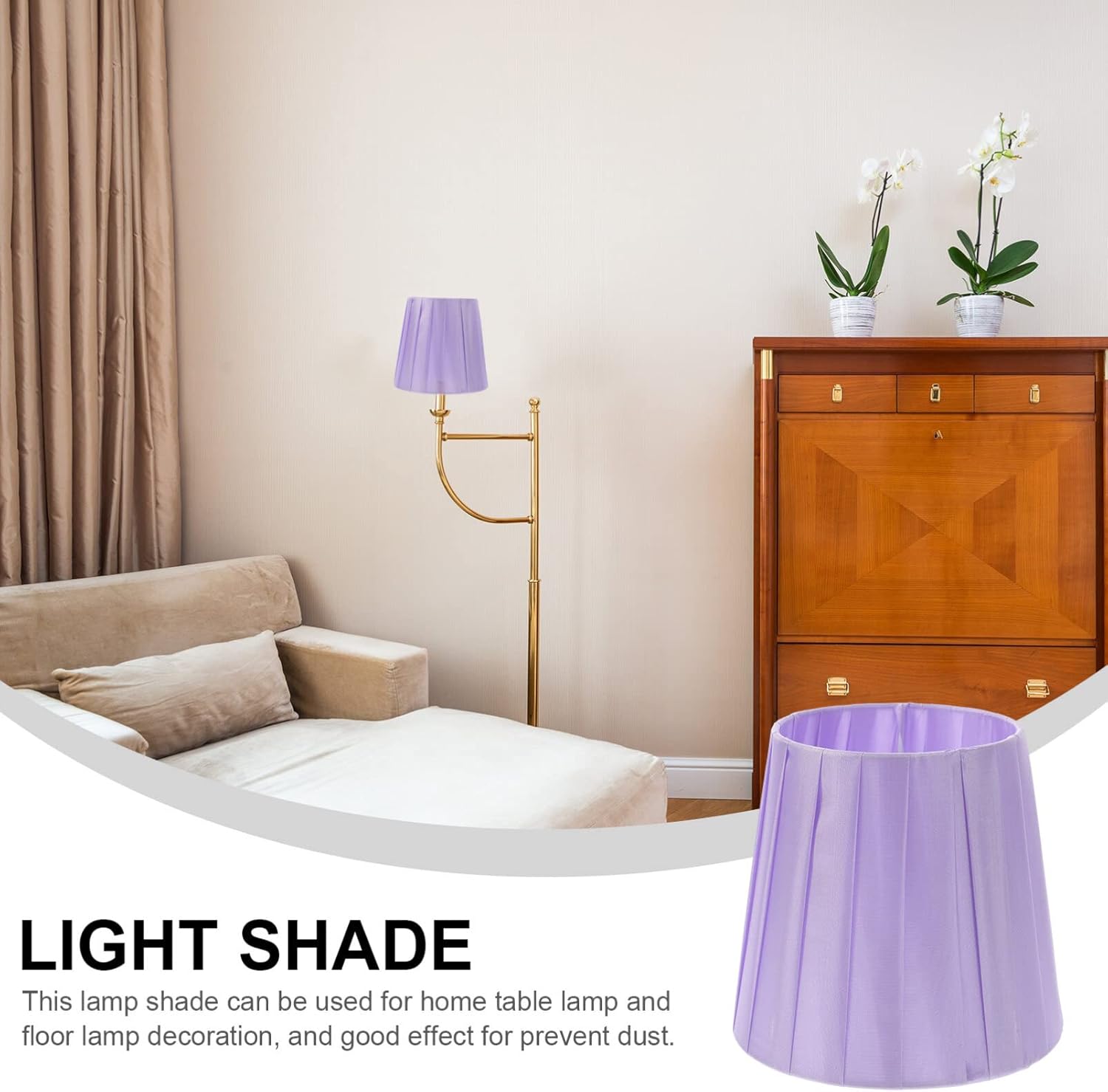 Lamp Shades, Small Lamp Shade, Fabric Lampshade, Table Lamp Cover, Chandelier Shades, Pendant Light Cover for Table Chandeliers Wall Floor Lamp Shade Replacement Wall Lamp - Image 4