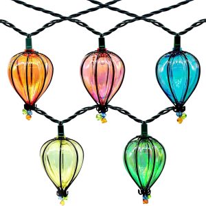 11FT Multicolor String Lights with 10 Bulbs, UL Listed Connectable Waterproof Decorative LED Lights Hanging for Backyard Patio, Indoor/ Outdoor for Christmas Wedding Party Festival Lighting(2pcs)